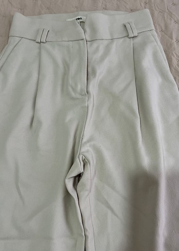 Bej Kadın Keten Kumaş Pantolon - Görsel 2