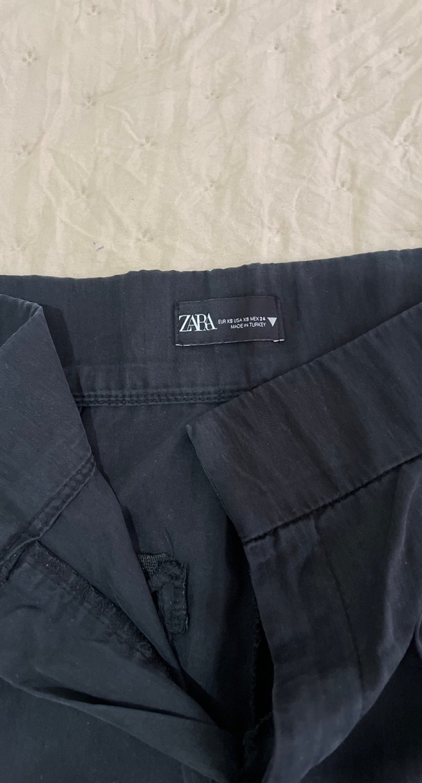 Antrasit Kadın Keten Bol Kesim Pantolon - Görsel 3