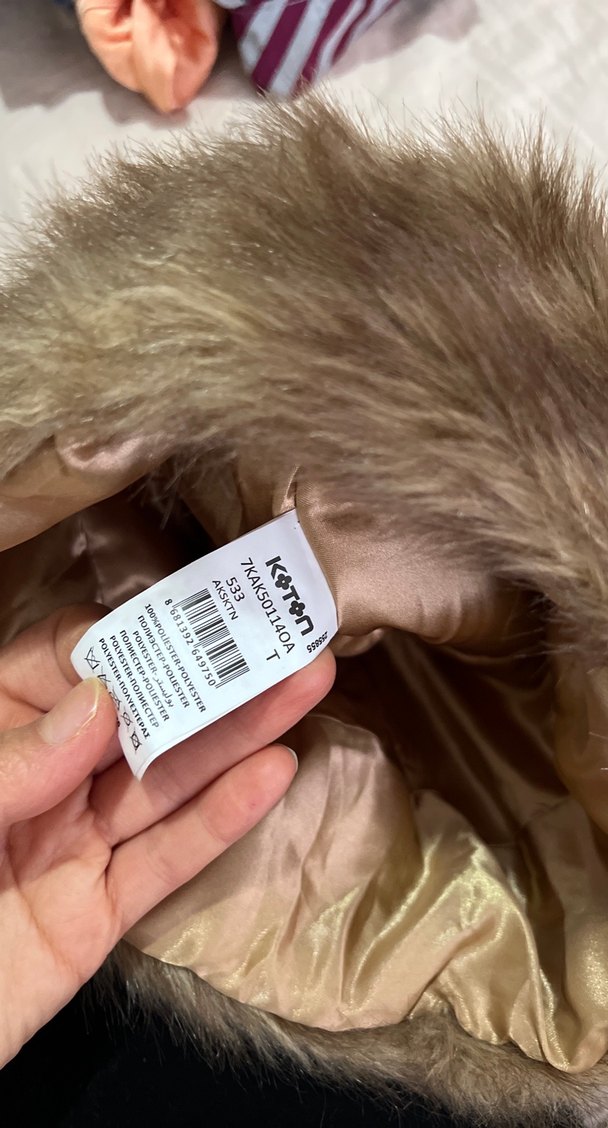 Kadın Bej Kürk Detaylı Şapka - Görsel 3