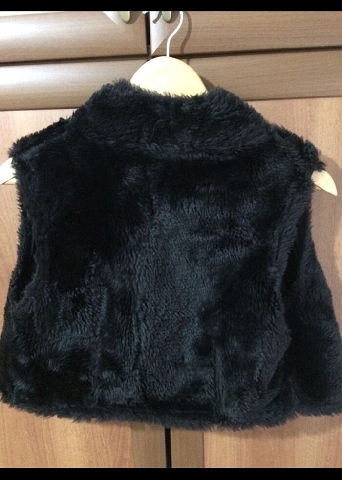 Peluş crop yelek - Görsel 2