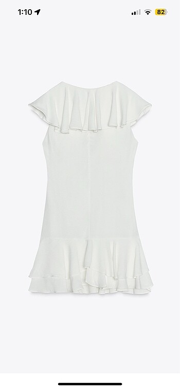 Fiyonklu fırfırlı kısa elbise - Görsel 4