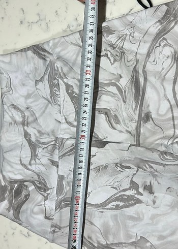 Gri Baskılı Kadın Tayt - Görsel 4