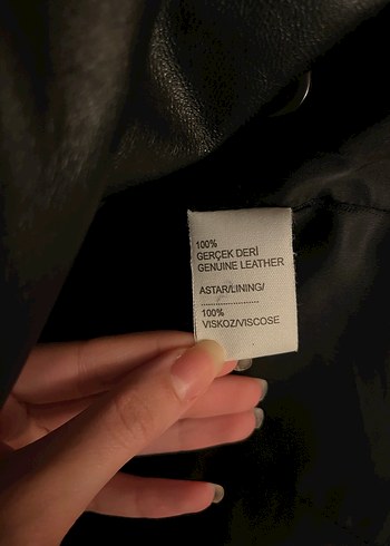 Vintage Siyah Deri Ceket - Görsel 5