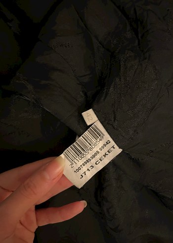 Siyah Kadın Keten Blazer Ceket - Görsel 5