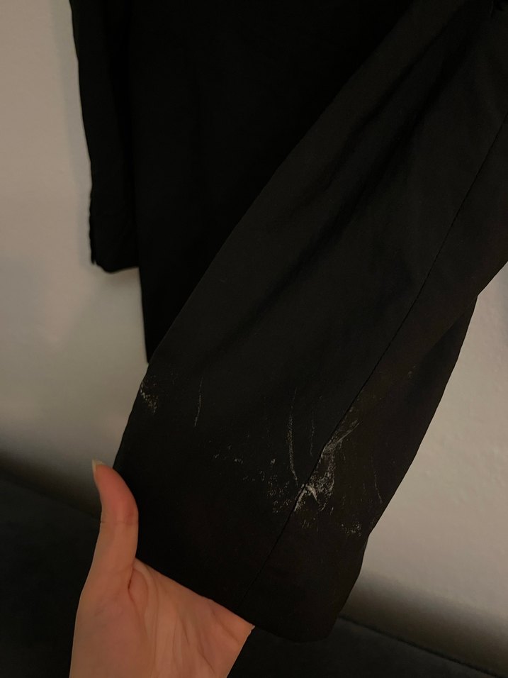 Siyah Kadın Keten Blazer Ceket - Görsel 3