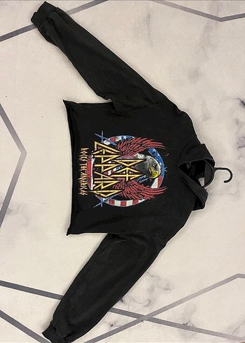 s Beden siyah Renk Siyah Rock Punk Baskılı bershka Sweatshirt