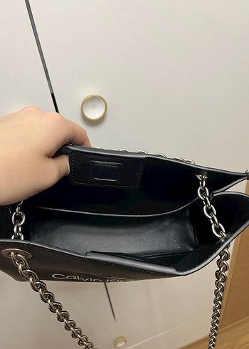 Calvin Klein Calvin klein jeans Zincirli Siyah Deri Kadın Çanta