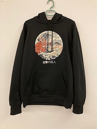 Attack on titan siyah sweatshirt