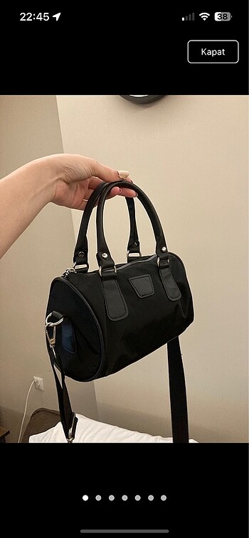Mini bavul siyah çapraz çanta