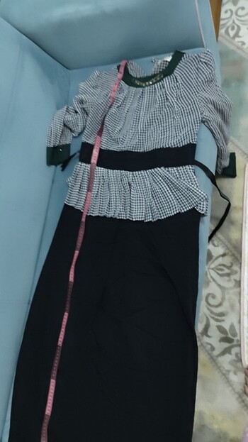 Puane şifon elbise 