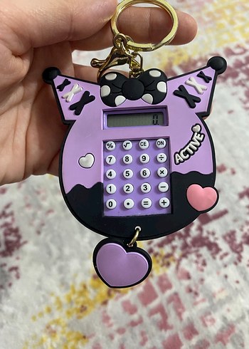 Mor Gotik Boncuklu Anahtarlık Hesap Makinesi - Görsel 4