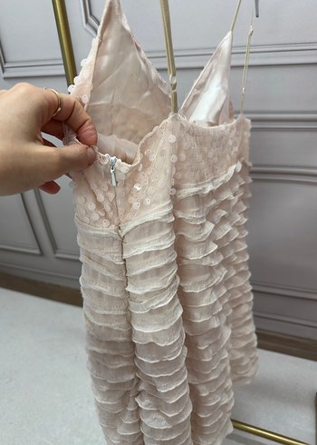 Beyaz Mini Askılı Bohem Gelinlik - Görsel 3