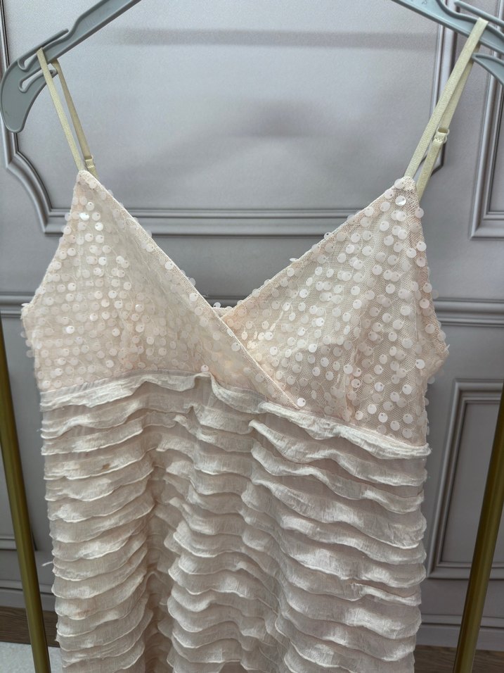 Beyaz Mini Askılı Bohem Gelinlik - Görsel 2