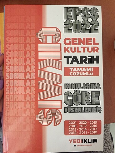 Tarih çözümlü çıkmış sorular
