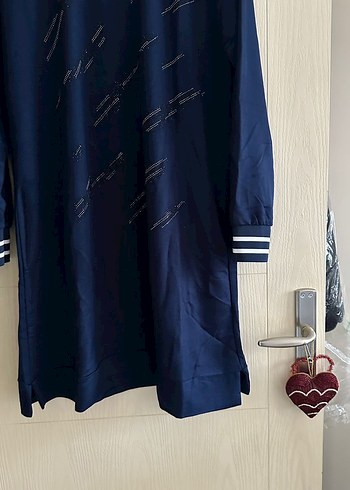 Lacivert günlük elbise - Görsel 2