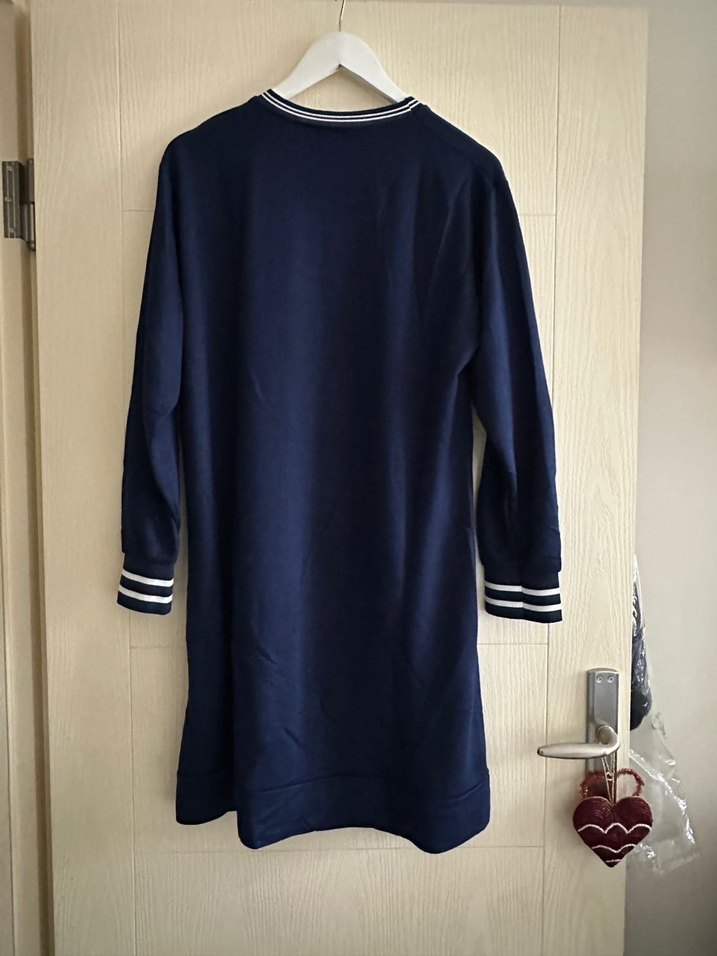 Lacivert günlük elbise - Görsel 5