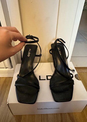 Aldo siyah topuklu abiye ayakkabı - Görsel 2