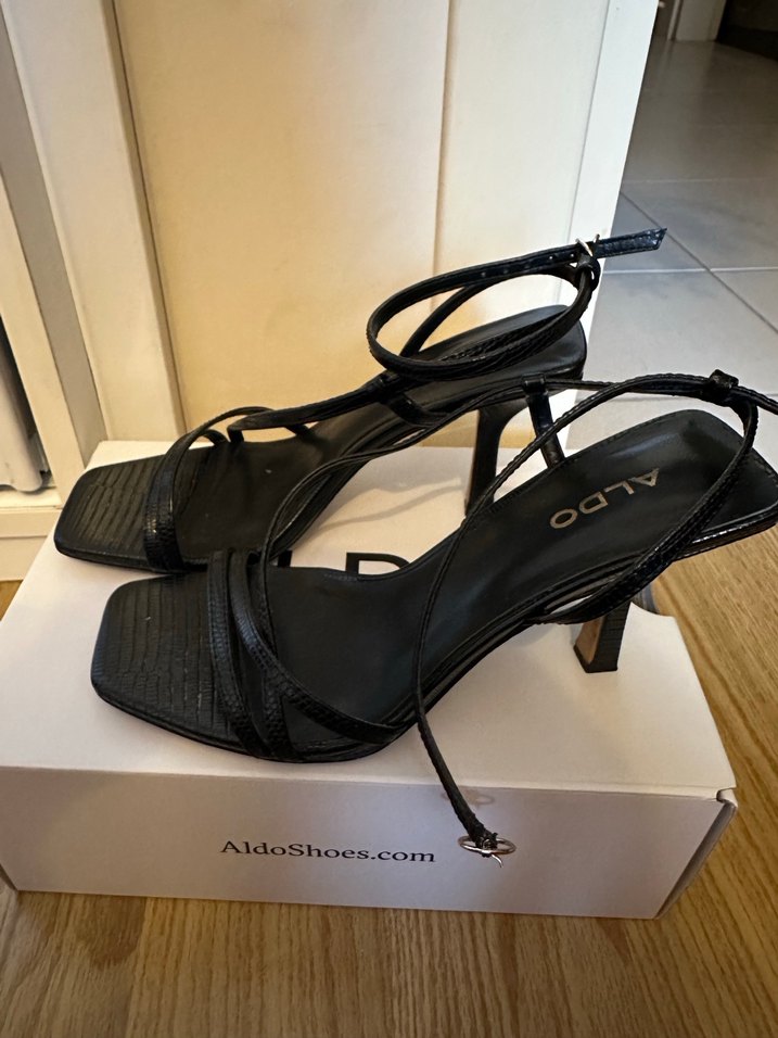 Aldo siyah topuklu abiye ayakkabı - Görsel 3