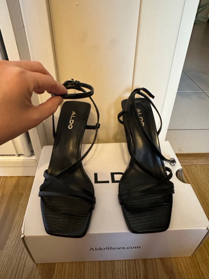 Aldo siyah topuklu abiye ayakkabı - Görsel 2