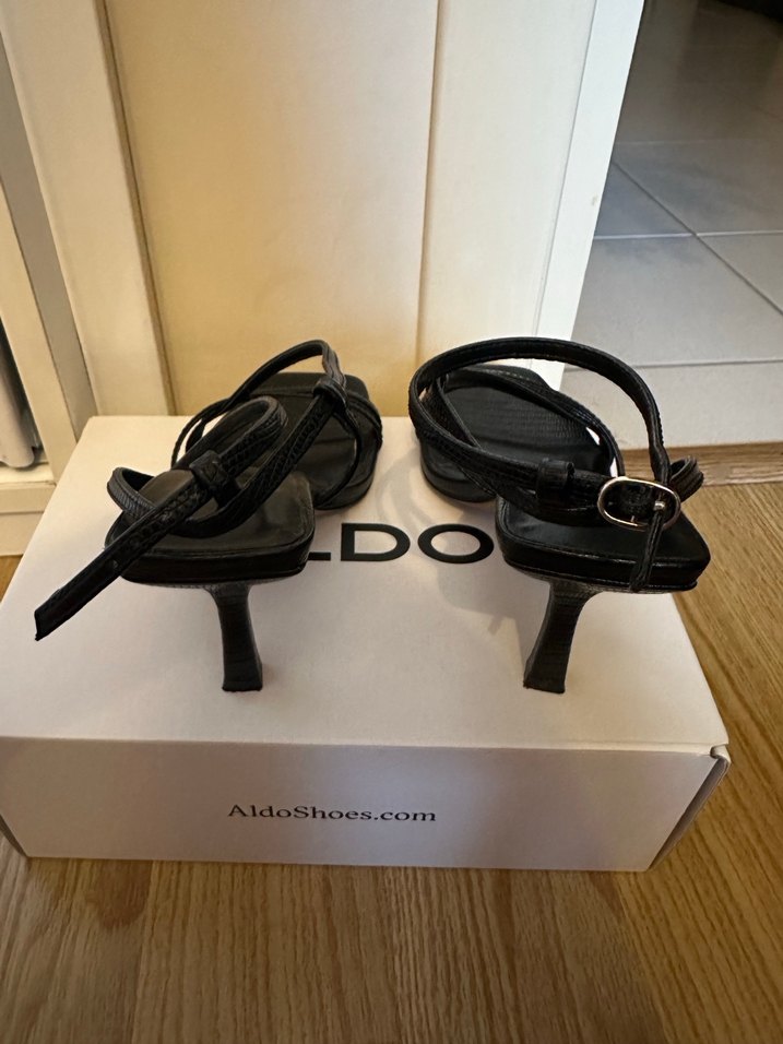 Aldo siyah topuklu abiye ayakkabı - Görsel 4
