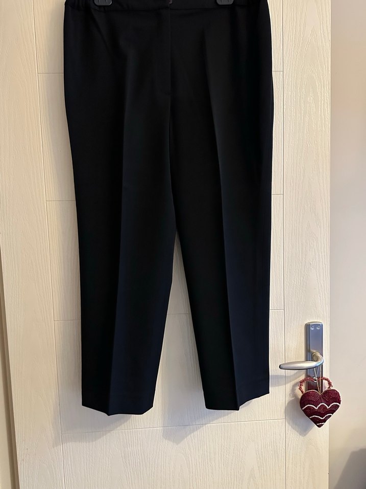 Eteksan yanı lastikli siyah pantolon - Görsel 2