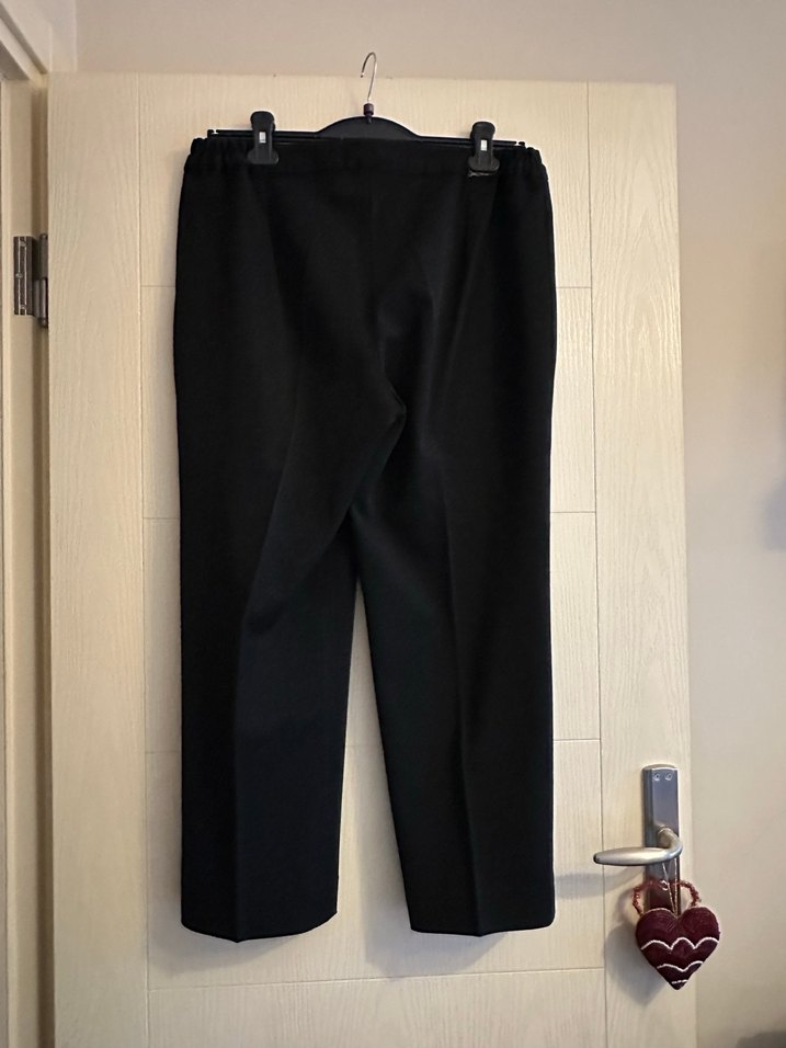 Eteksan yanı lastikli siyah pantolon - Görsel 4