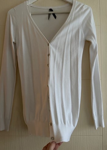 Stradivarius beyaz hırka - Görsel 3