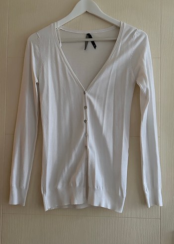 Stradivarius beyaz hırka - Görsel 2