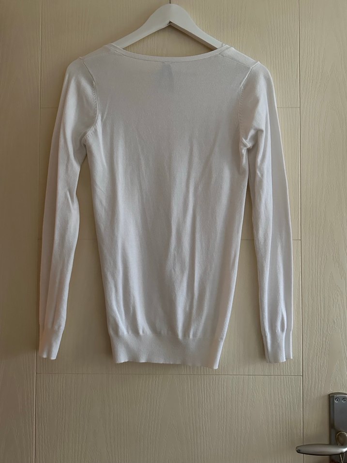 Stradivarius beyaz hırka - Görsel 5