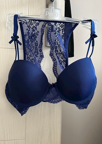 Nurteks lacivert sırt detaylı sütyen - Görsel 2