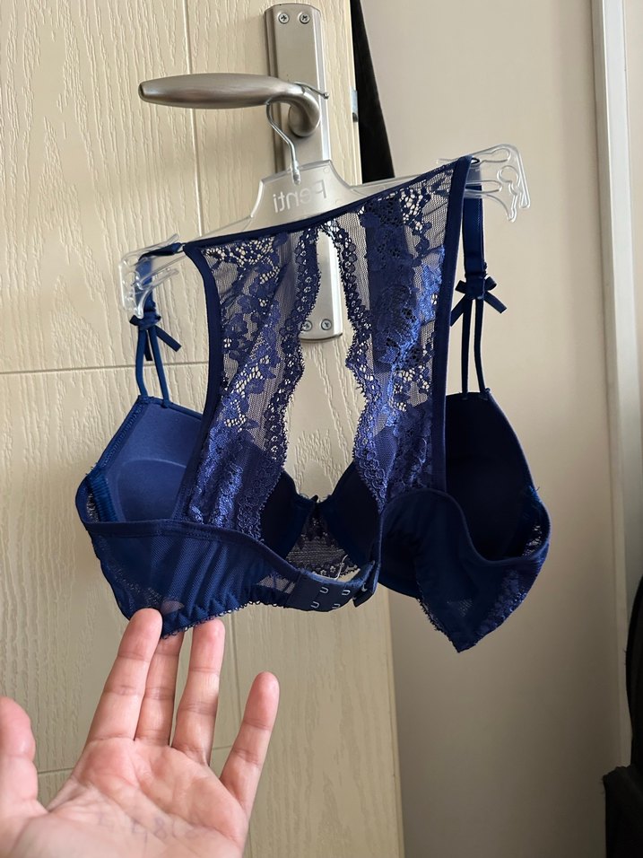 Nurteks lacivert sırt detaylı sütyen - Görsel 3