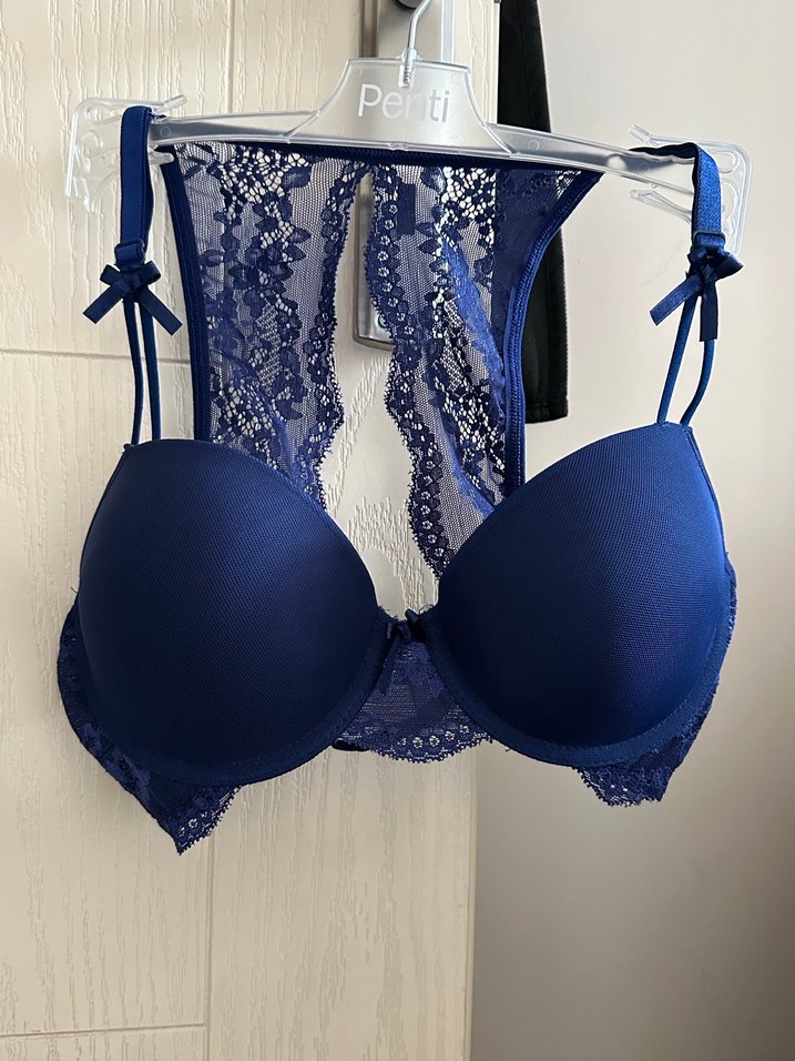 Nurteks lacivert sırt detaylı sütyen - Görsel 2