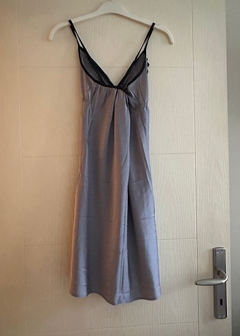 Gri sırtı çarpraz gecelik - Görsel 5