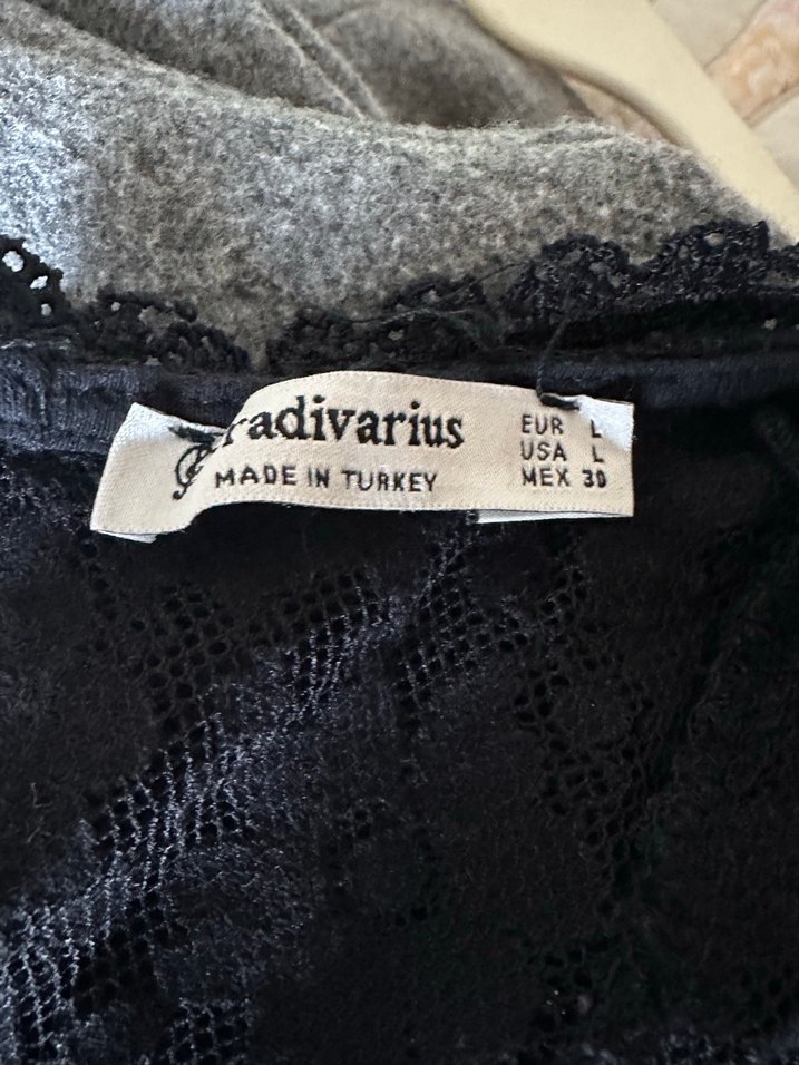 Siyah stradivarius güpür bluz - Görsel 5