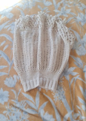 Kız Çocuk Beyaz Dantel Örgü Bohem Poncho - Görsel 5