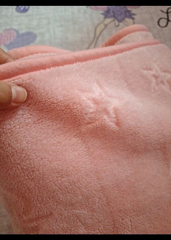 Nakışlı Pembe Çocuk Battaniyesi - Görsel 2