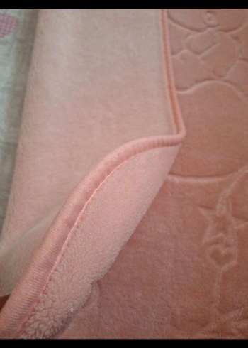 Nakışlı Pembe Çocuk Battaniyesi - Görsel 3