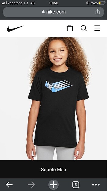 Orjinal nike genç kız tşört