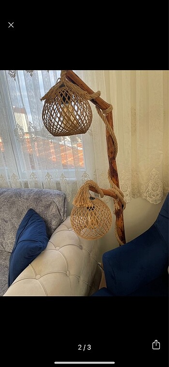  Beden Ahşap lambader