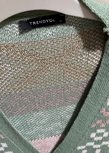 Bohem Çok Renkli Desenli Örgü Hırka - Görsel 2