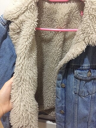 Bershka içi kürklü kot ceket