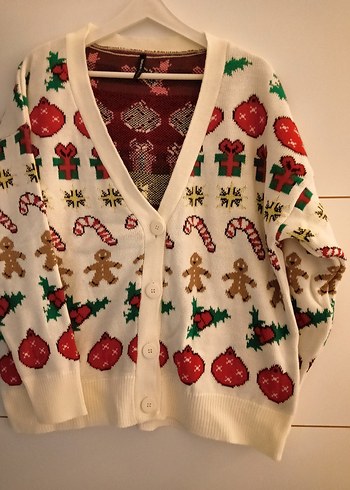 noel temalı kalın hırka