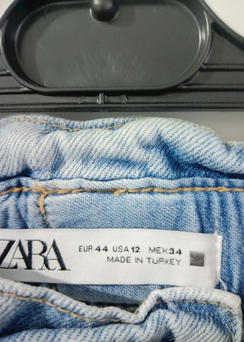 Zara büzgülü lastikli beli zara 44 beden kot pantolon