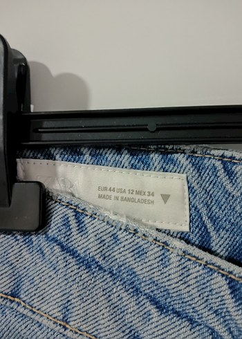 44 Beden mavi Renk Pembe Payetli Batik Desenli Kadın Denim Pantolon