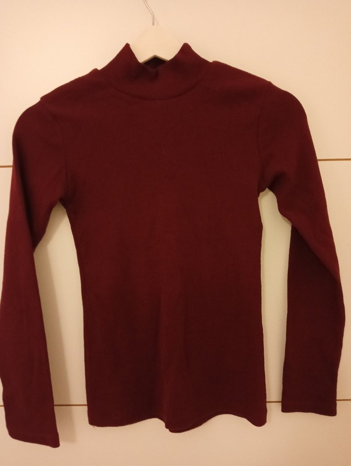 acı kahve Yüksek Yaka Kadın Kazak - Görsel 4