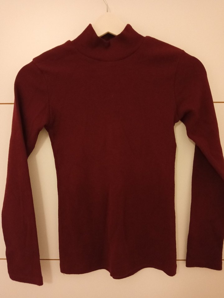 acı kahve Yüksek Yaka Kadın Kazak - Görsel 3