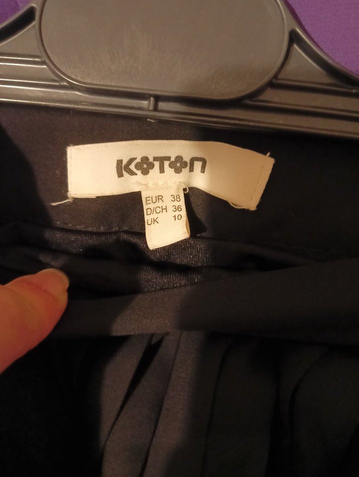 siyah Pilili Midi Kadın Etek - Görsel 3