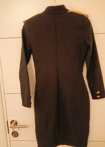 Düğmeli Siyah Kadın elbise - Görsel 5