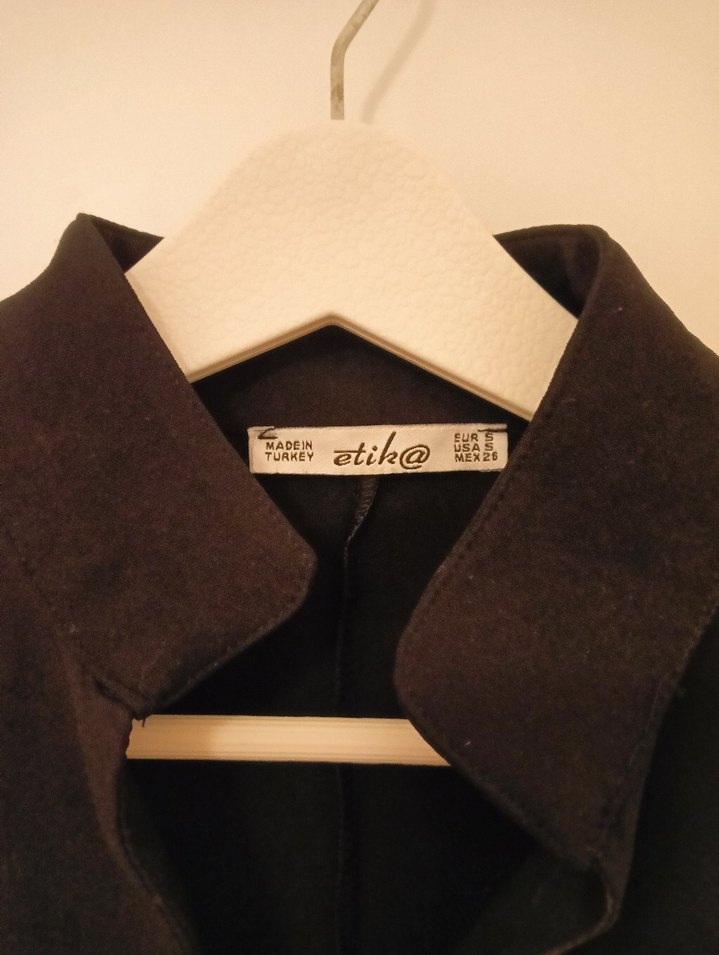 Düğmeli Siyah Kadın elbise - Görsel 4