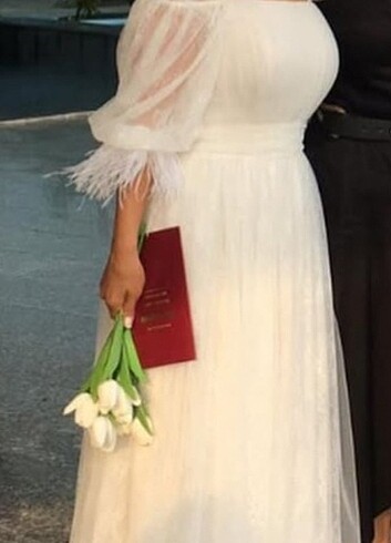Beyaz nikah elbisesi